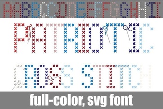 Creative Patriotic Cross Stitch Font Projects