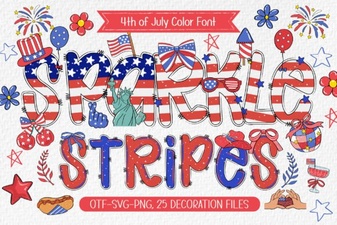 Sparkle Stripes Fonts for Creative Design Projects