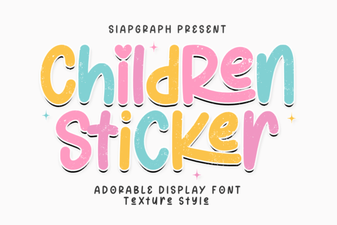 Fonts for Kids: Creative Textures & Sticker Play